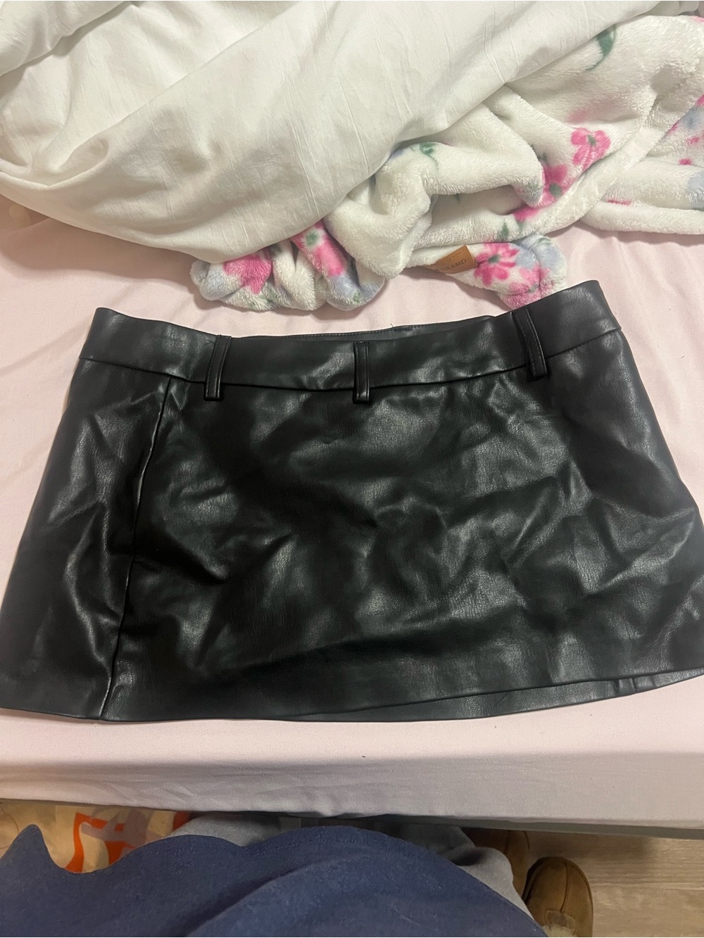Edikted Black Faux Leather Mini Skirt - Sleek Women's Skirt